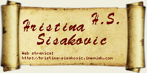 Hristina Šišaković vizit kartica